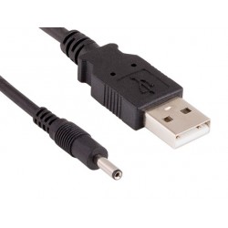USB to DC Power Cable - 5V, 0.40m, Black