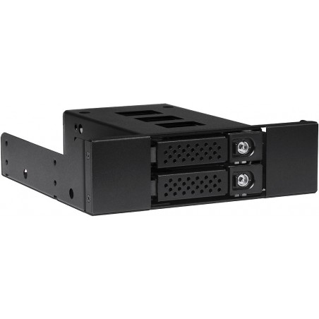 Hårddiskfack för 2 x 2½" SAS/SATA SSD/HDD fylls som 5½" enhet RW225-12G