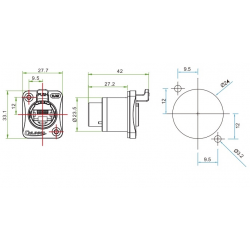 RJ45 ethernet cable routing IP65 water and dustproof