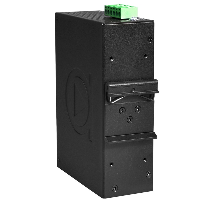 7 portar industriell PoE + ojaneaged switch med 4 x RJ45 + 3 x SFp portar