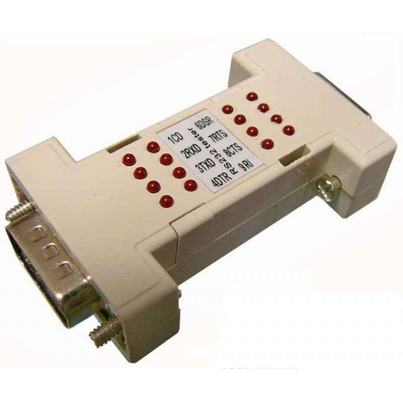 RS232 tester with LEDs - DB9 male/female