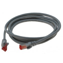 Standard RJ45 Cat. 6 network cable CCA type - STP - Gray - 1m