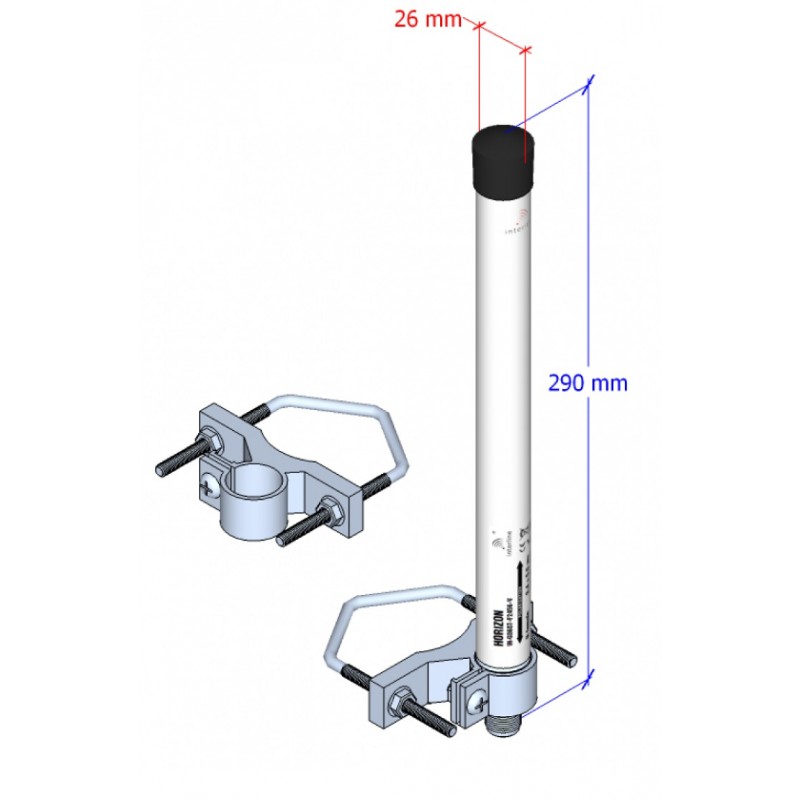 Trådlöst dubbelband WiFi Omni Antenna 2,4 GHz, 5GHz, 6 dBi, H 360 °, V 30 °