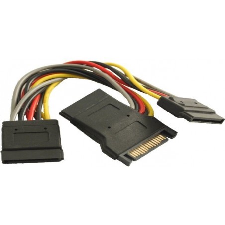 SATA-kabel med 3 x strömkontakter