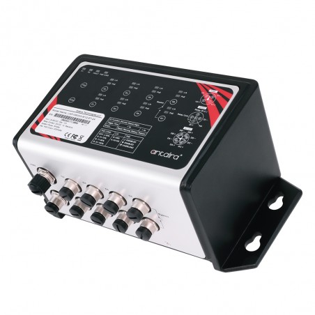 8-port industriell IP67 Gigabit PoE + -omkopplare, M12-anslutning (X-kodad)