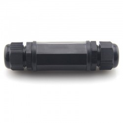 RJ45 waterproof outdoor connector for cables with molded-on connector, IP68 black