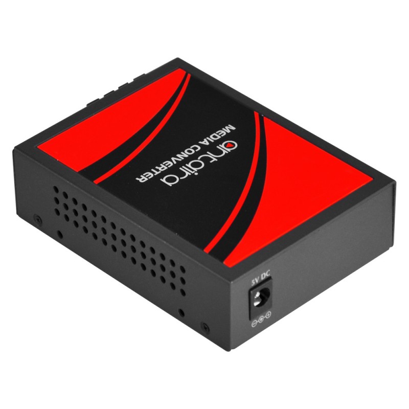 Media omvandlare RJ45 till fiber. RJ45 10/100 / 1000Mbit. Fiber 1000Mbit, SC, Multi Mode