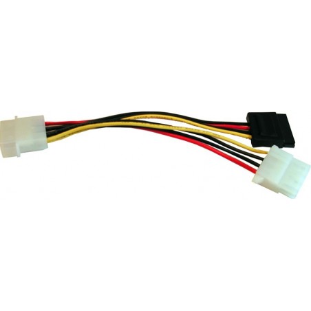 SATA POWER ADAPTER CABLE MOLEX FÖR SATA, 15 PIN-PIN SATA