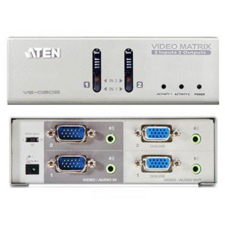 ATEN VS0202 - 2 x 2 VGA/Audio Matrix Switch