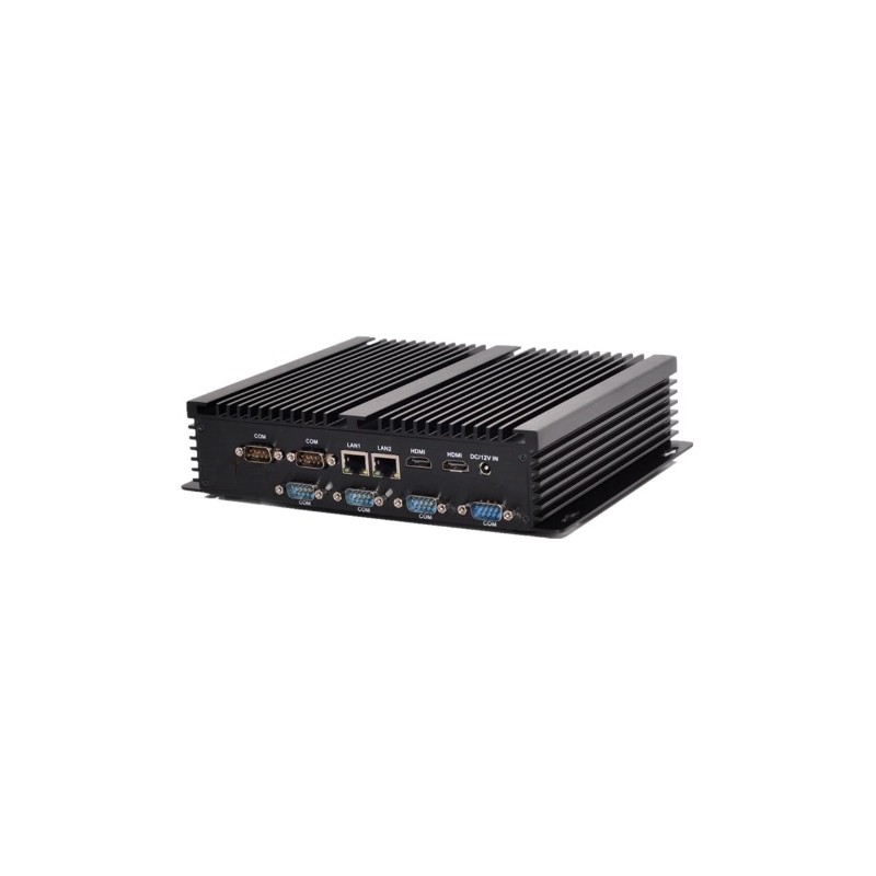 Fläktlös Embedded industriell PC i5 med 4 x RS232 COM-portar 2xRJ45 USB 3.0 och USB 2.0 Fanless