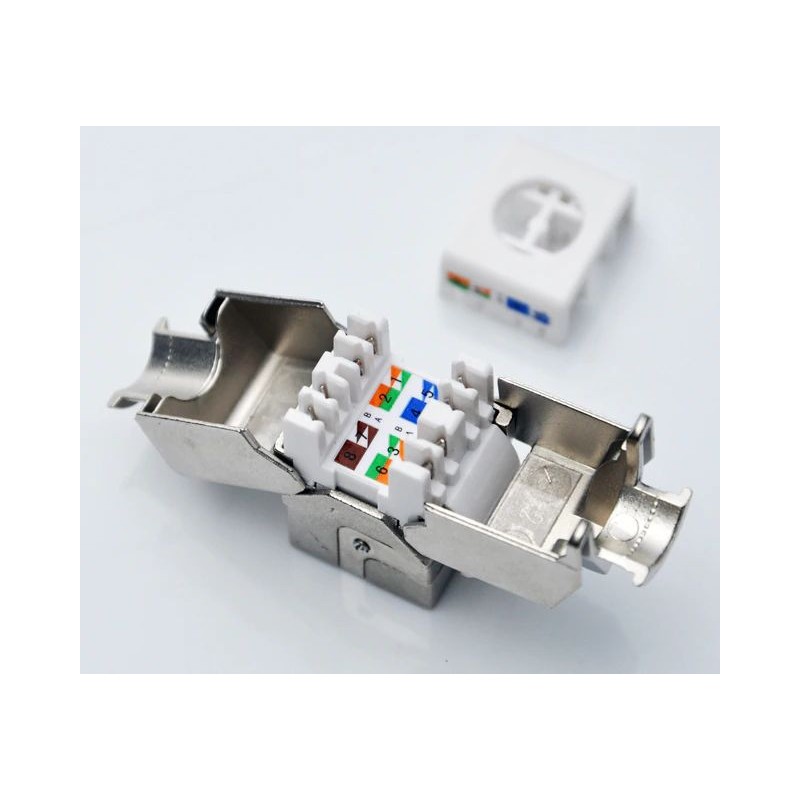 Keystone Jack RJ45 för väggmontering oskärmad katt. 6/7 U / UTP U / STP