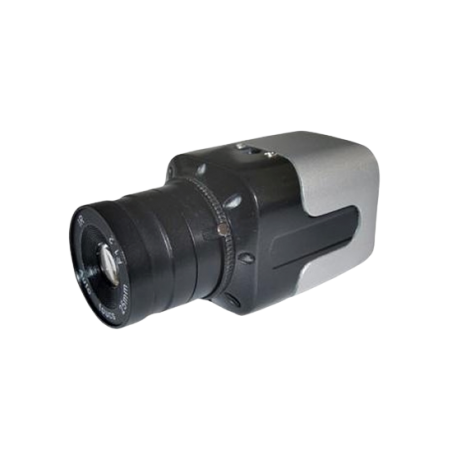 Analog färg miniboxkamera, komposit, BNC, för CSA- eller CS-objektiv, 12VDC/60mA - Objektiv ingår ej