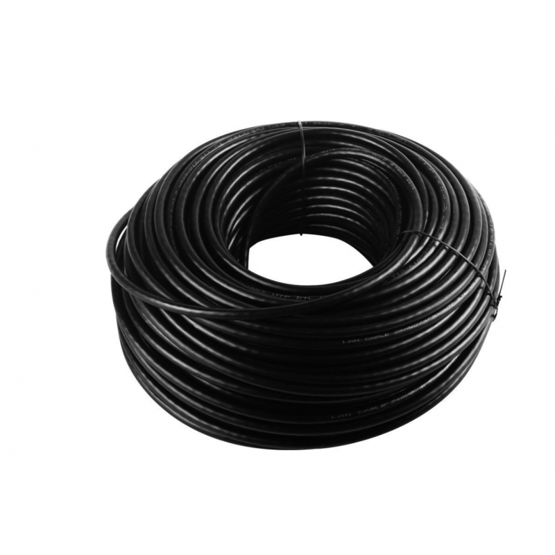 Outdoor network cable - Cat 6 UTP Black - 305 meters
