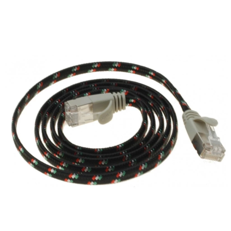 Cat. 6 Slim tuff nätverkskabeln RJ45 UTP, platt, 0,5 meter