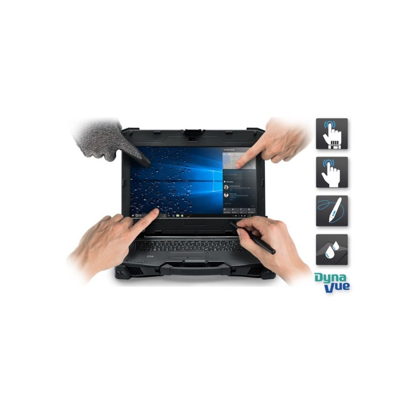 Industriell bärbar dator, robust, bärbar bärbar dator med RS232, multi Touch DURABOOK