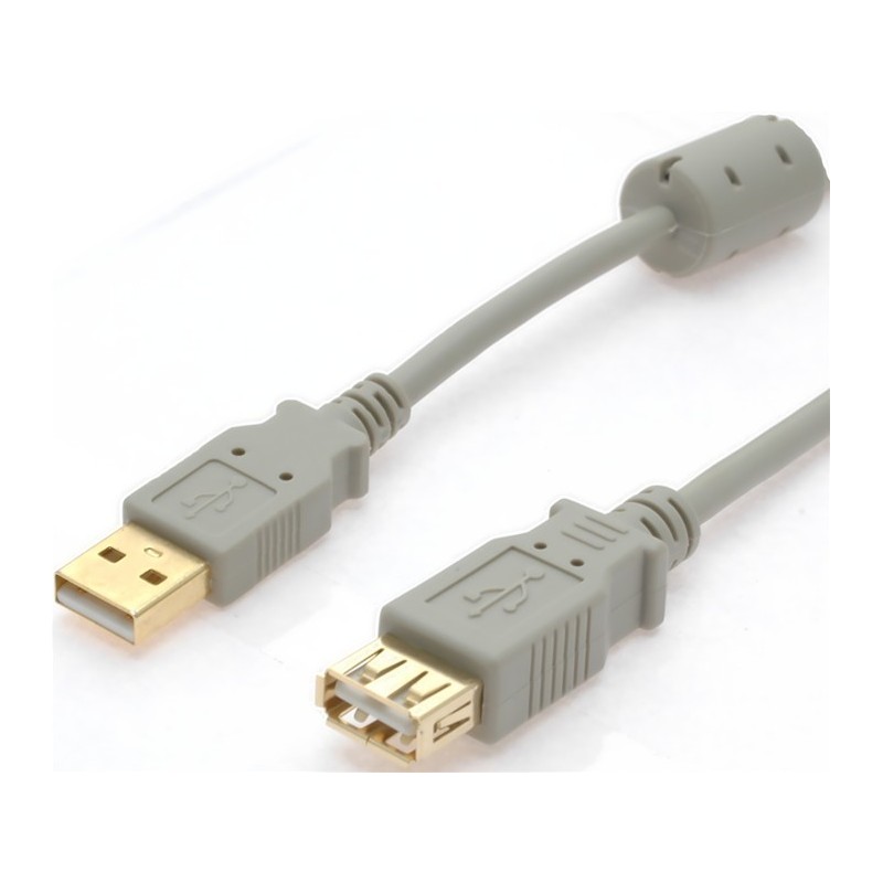 USB2 kabel, A han – A hun med ferritkerne, 2 mforTil smartphones m....