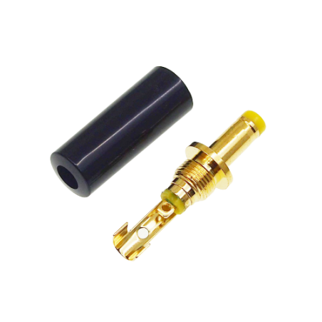 DC-kontakten, flushed guld