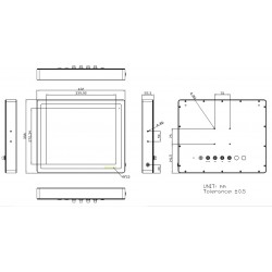 Industriell 17-tums paneldator i rostfritt stål – Core i, M.2-expansion, IP66/IP69K