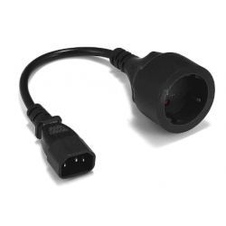 IEC 320 C14, Adapter, Schuko hona, CEE7/4, 250V PDU till IEC-kontakt