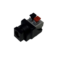 DC connector female 5.5/2.1mm terminal block with push-down clamp