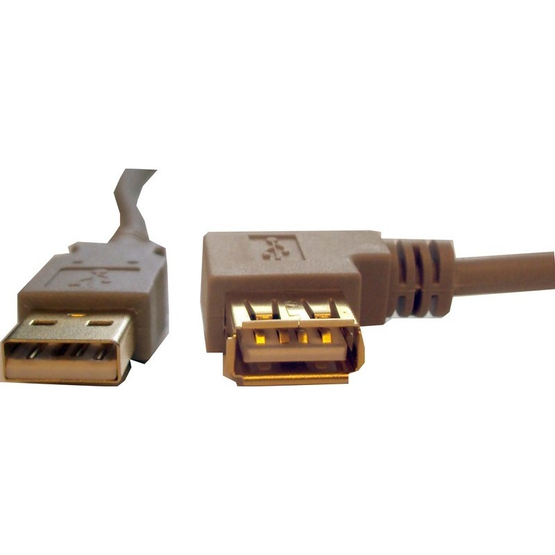 USB A han - A hun, 90° vinkelkabelforKabler med vinkelstik