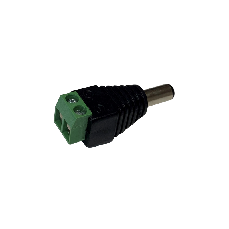 DC connector male 5.5/2.5mm screw terminal block