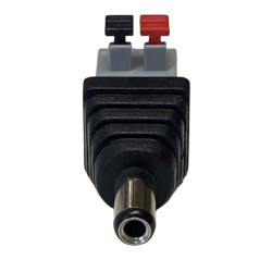 DC connector male 5.5/2.5mm terminal block with push-down clamp