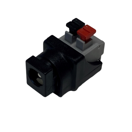 DC-kontakt hona 5,5/2,5 mm kopplingsplint med push-down klämma