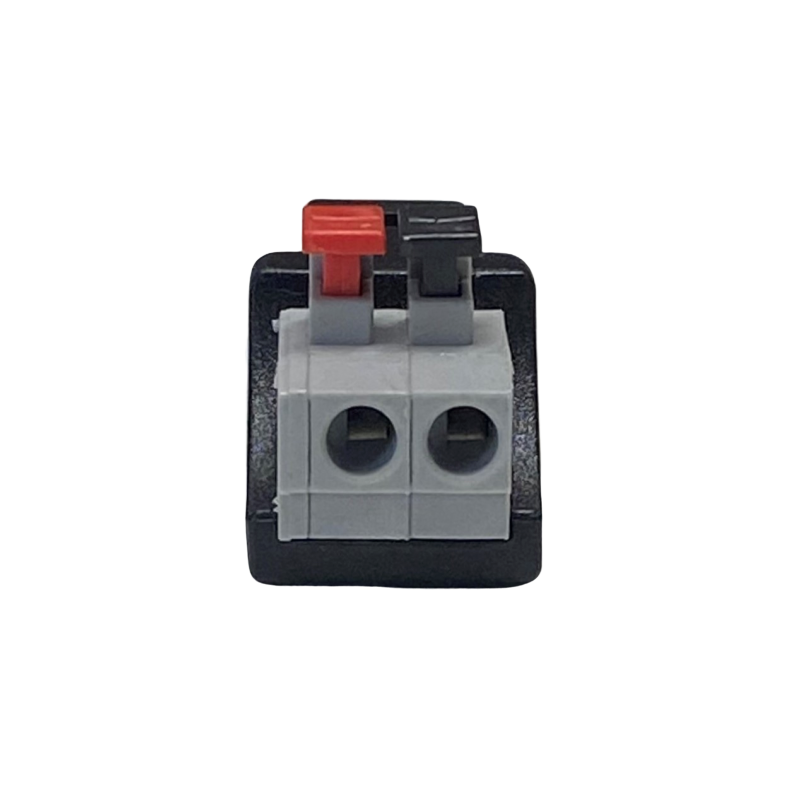 DC connector female 5.5/2.5mm terminal block with push-down clamp
