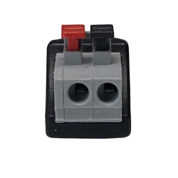 DC connector male 5.5/2.1mm terminal block with push-down clamp