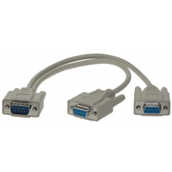 RS232 SUB-DB9 RX splitter cable male to 2 female Serial RS232 COM-Porte POS DISPLAY cable