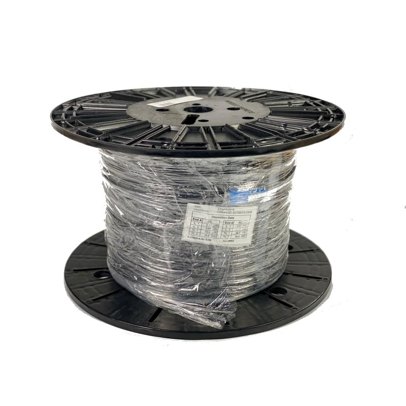 Armored fiber cable, Singlemode, SC-SC, 350m, 9/125my, Black, LSZH, duplex with 2 x SC connectors at each end