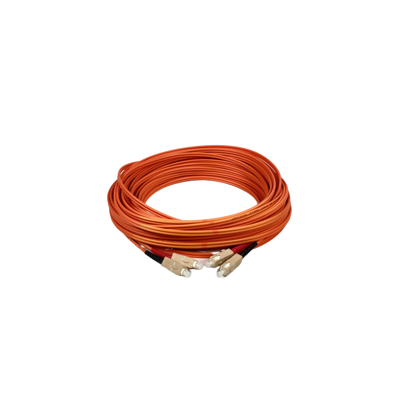 High-Performance 2m Multi-Mode Fiber Cable SC-SC, Orange