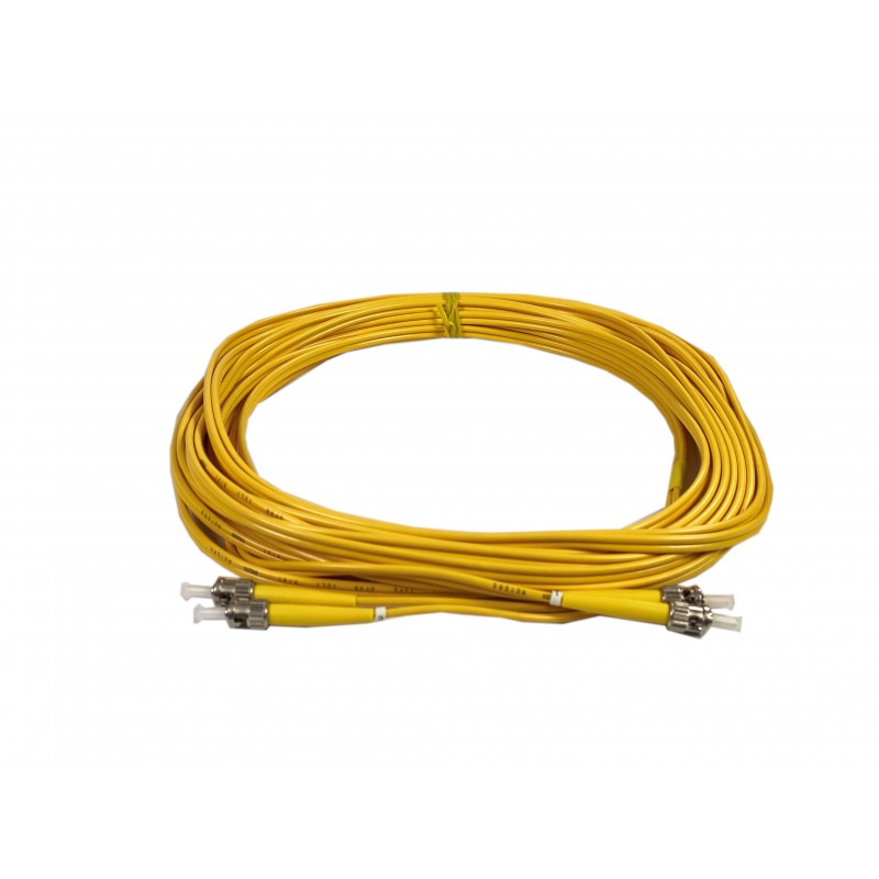 Fiber cable, single mode, ST-ST, 1m, 9 / 125my, Yellow. LSZH, Duplex