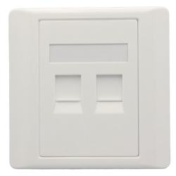 RJ45 front panel for wall mounting - Keystone - 2 ports - Outlet