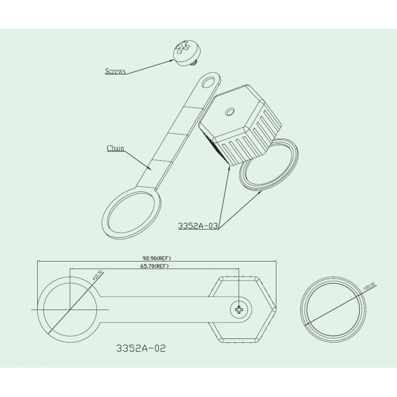 RJ45 vattentät keps för RJ45W och RJ45-S bajonett