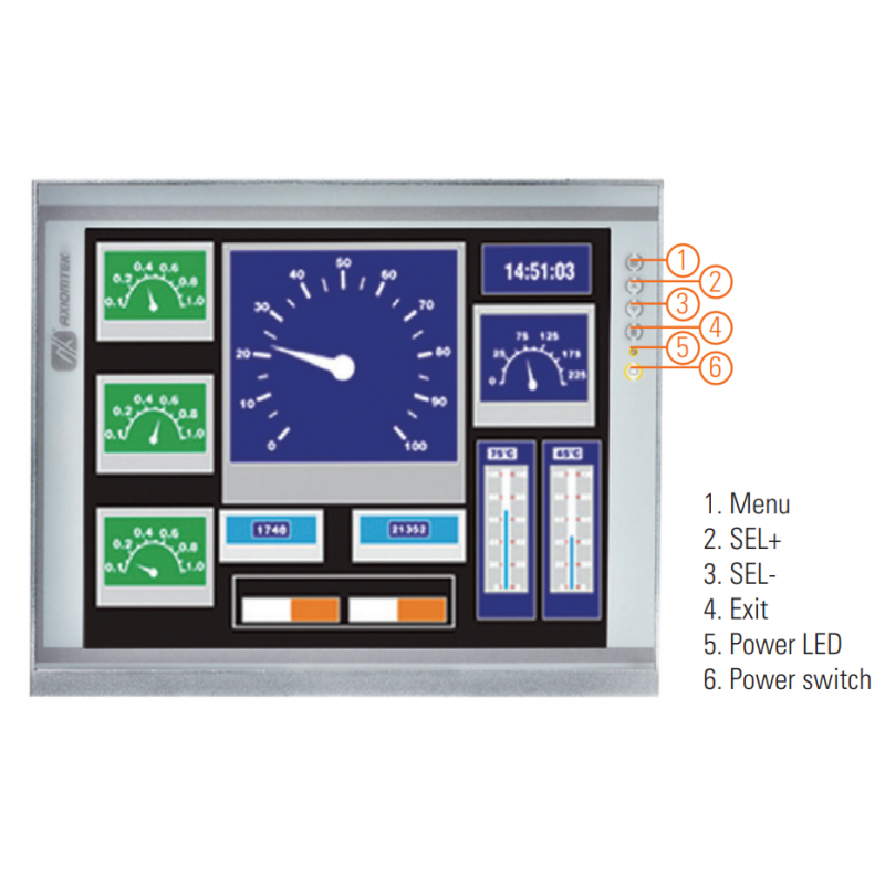 17 "tum - Övervaka - skärm - Touch - HDMI - VGA - USB