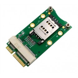 Mini PCI-E Adapter with SIM card slot for 3G / 4G, LTE WWAN, GPS cards, Mini PCI-e Adapter
