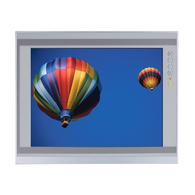 12" Panel monitor, USB RS232 Touch, IP65 front, VGA, DVI-D, HDMI, 400nits, 4:3 format