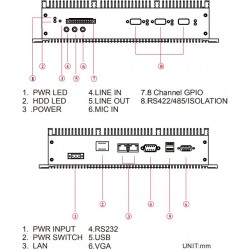 DNV approved Marine Computer I330EAC-ID3 Intel® Atom® N2600 Winmate