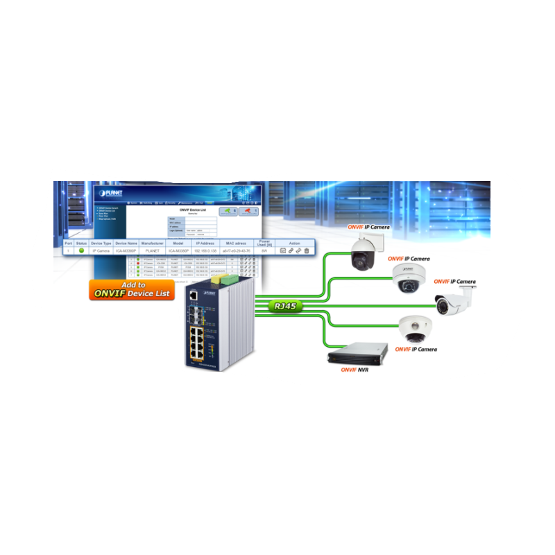 8 port 10/100 / 1000Mbit RJ45, PoE ++ 2 port 100 / 1000Mbit och 2-port 10 Gbit SFP slot, janeaged