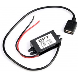 DC / DC converter from 12 VDC to 5VDC USB female connector.