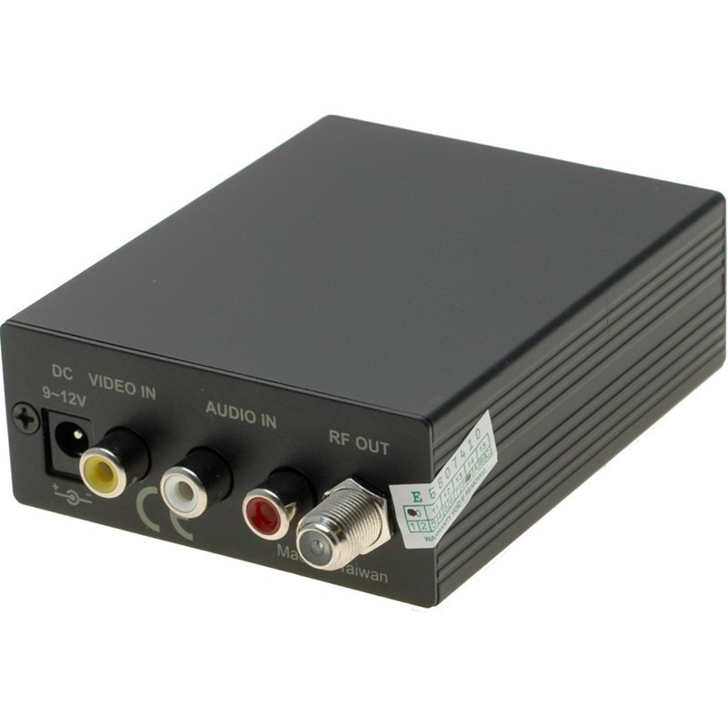TV RF modulator for video - sends the image on antenna cable. Analogue TV. UHF band