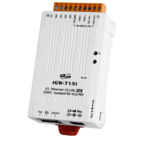 MODBUS / TCP till seriell RTU Master Slav, Gateway, 1 x 1 x RJ45 RS485 / 422 isolerad