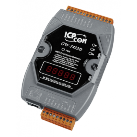 Modbus TCP-server, RTU slav till CANopen ledar-, 3 i 1 Gateway