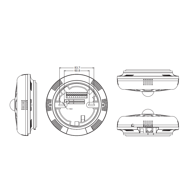 Ljus, temperatur och fuktsensor med RTU MODBUS / TCP, Ethernet, RS485