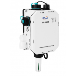 Environmental monitoring station for industrial and outdoor installations. CO2, particulate matter, temperature, humidity.