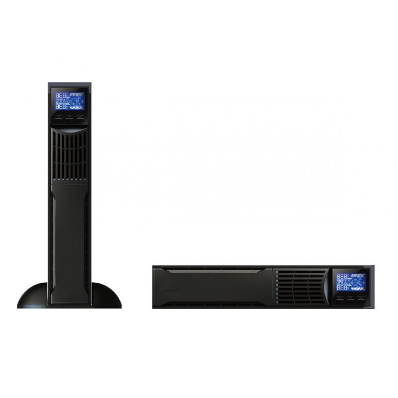 6kVA / 5,4kW Professional UPS med add-on batterilådor. On-line och verkliga sinus. Rack / Tower