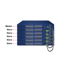 24 port switch - Stackable. 24 x 10/100/1000Mbit RJ45. Fiber 4x Combo SFP 10Gbit / 1Gbit