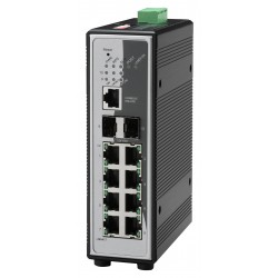 8-port Det Norske Veritas marin godkänd växel 8 x 10/100Mbit. Fiber 2 x 100/1000Mbit SFP